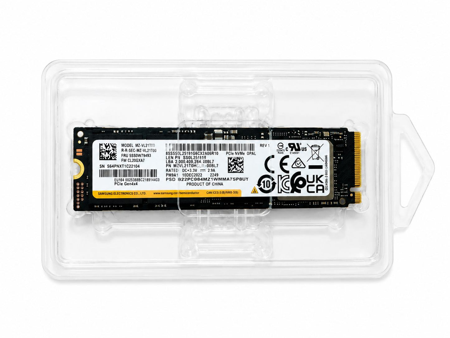 Samsung MZ-VL21T00 1TB M.2 2280 PCIe NVMe Internal SSD (MZVL2110HCLR-008L7)