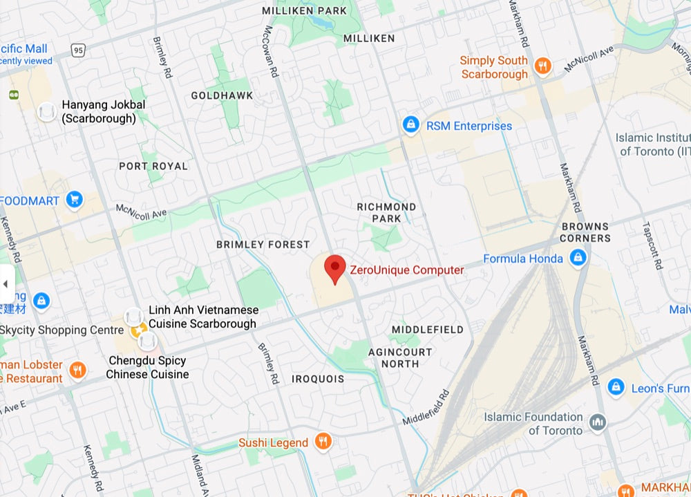 Zerounique Computer Woodside Square map
