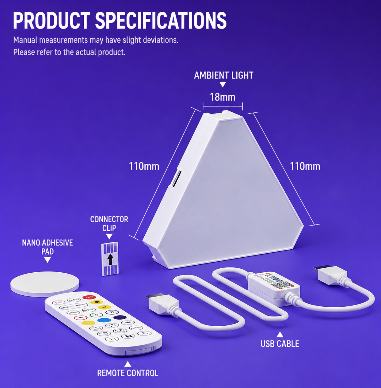 Smart Quantum RGB Hexagon Wall Lights