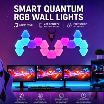 Smart Quantum RGB Hexagon Wall Lights