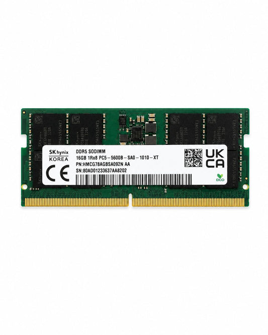 SK Hynix 16GB DDR5 5600 Laptop SODIMM RAM 1Rx8 PC5-5600B HMCG78AGBSA092N